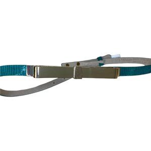 White House Black Market Skinny Belt (NWT; Size S; Leather and Gold Plate Metal)